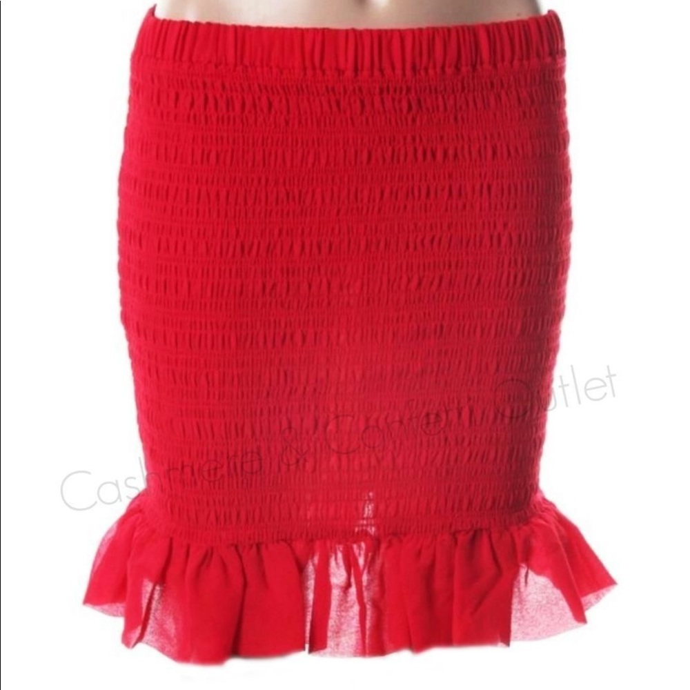 Victoria’s Secret LondonJean ruched ruffle skirt